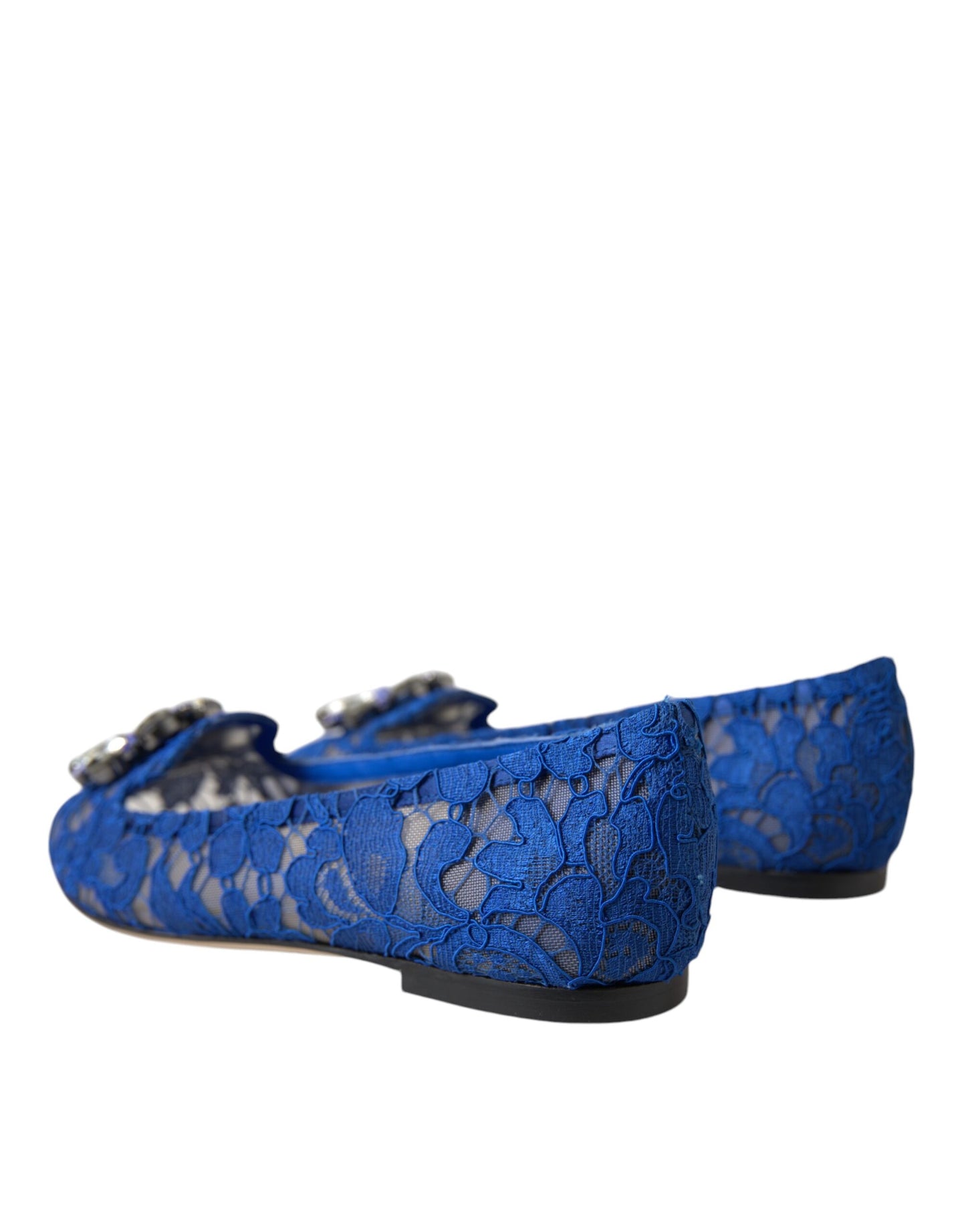Dolce &amp; Gabbana Blue Lace Crystal балетки Лофери