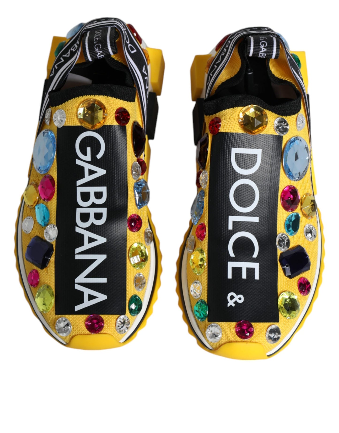 Жовті низькі кросівки Dolce &amp; Gabbana Sorrento Crystals