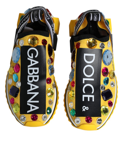 Жовті низькі кросівки Dolce &amp; Gabbana Sorrento Crystals