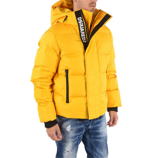 Жовта нейлонова чоловіча куртка Dsquared²
