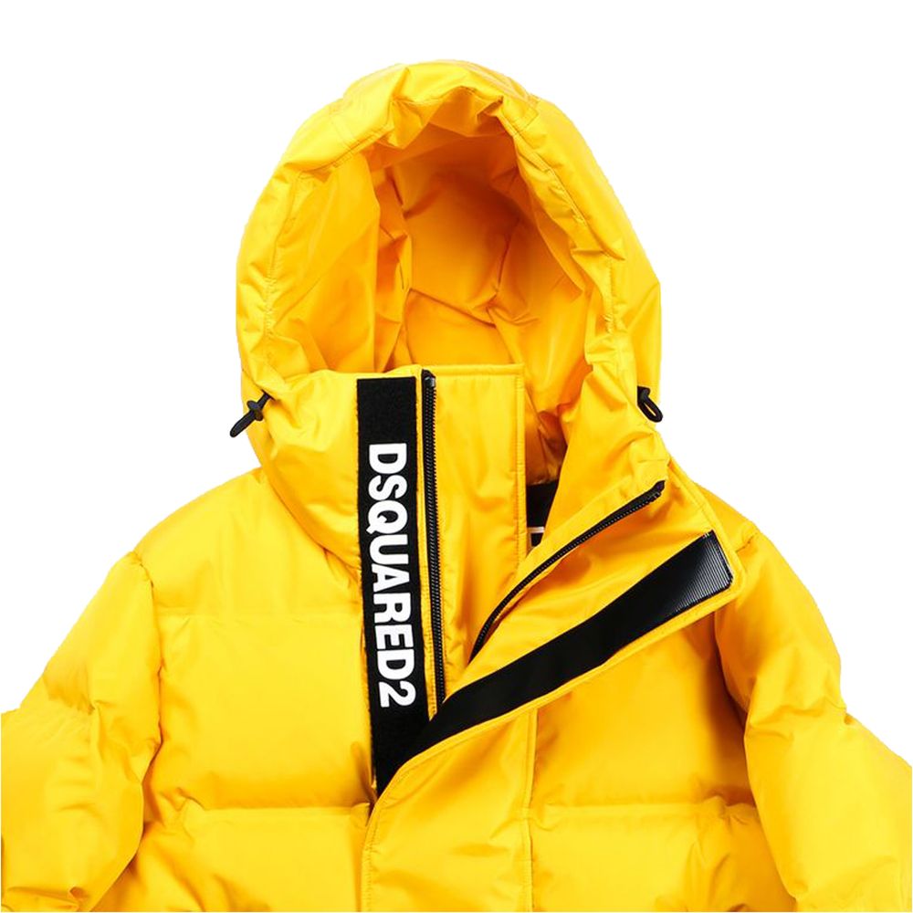 Жовта нейлонова чоловіча куртка Dsquared²