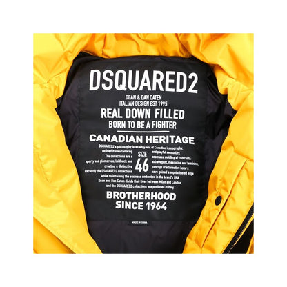 Жовта нейлонова чоловіча куртка Dsquared²