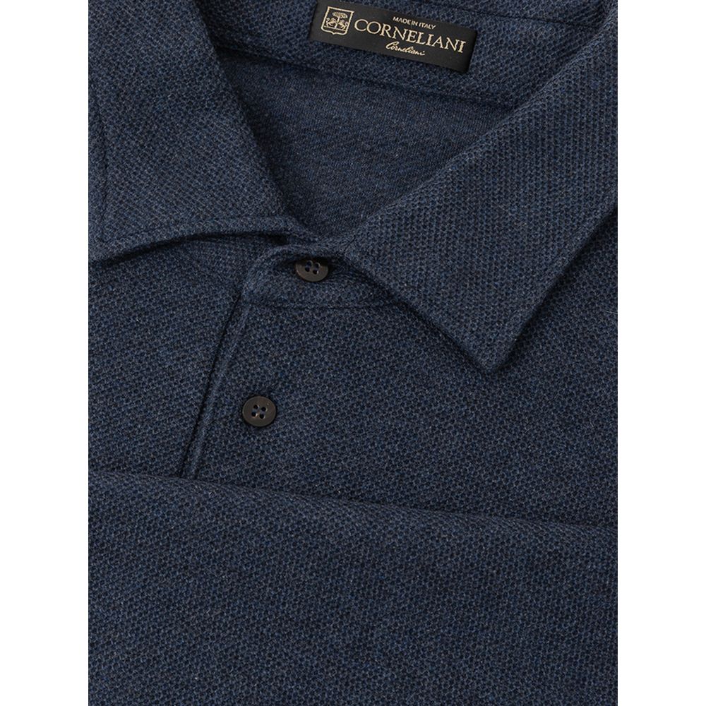 Синя бавовняна сорочка поло Corneliani