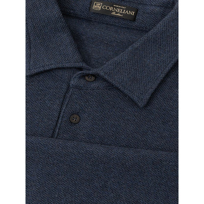 Синя бавовняна сорочка поло Corneliani