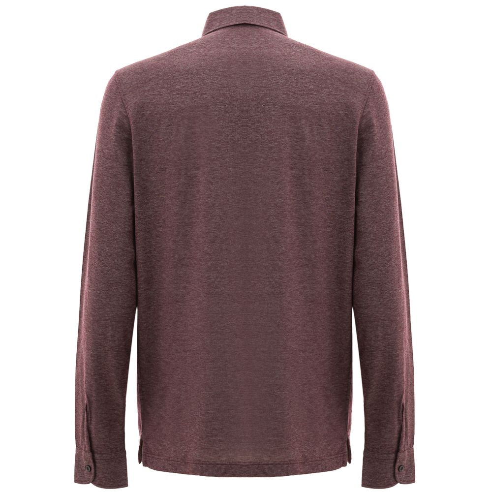Бавовняна сорочка-поло Corneliani Purple