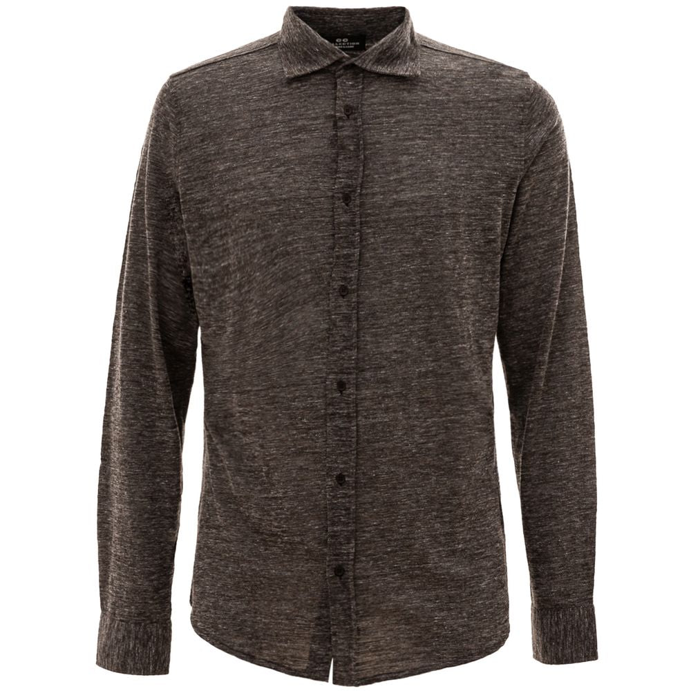 Сіра вовняна сорочка Corneliani