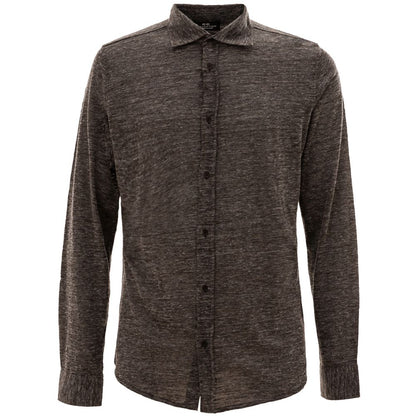 Сіра вовняна сорочка Corneliani