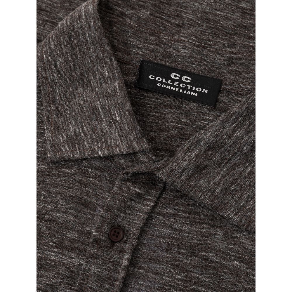 Сіра вовняна сорочка Corneliani