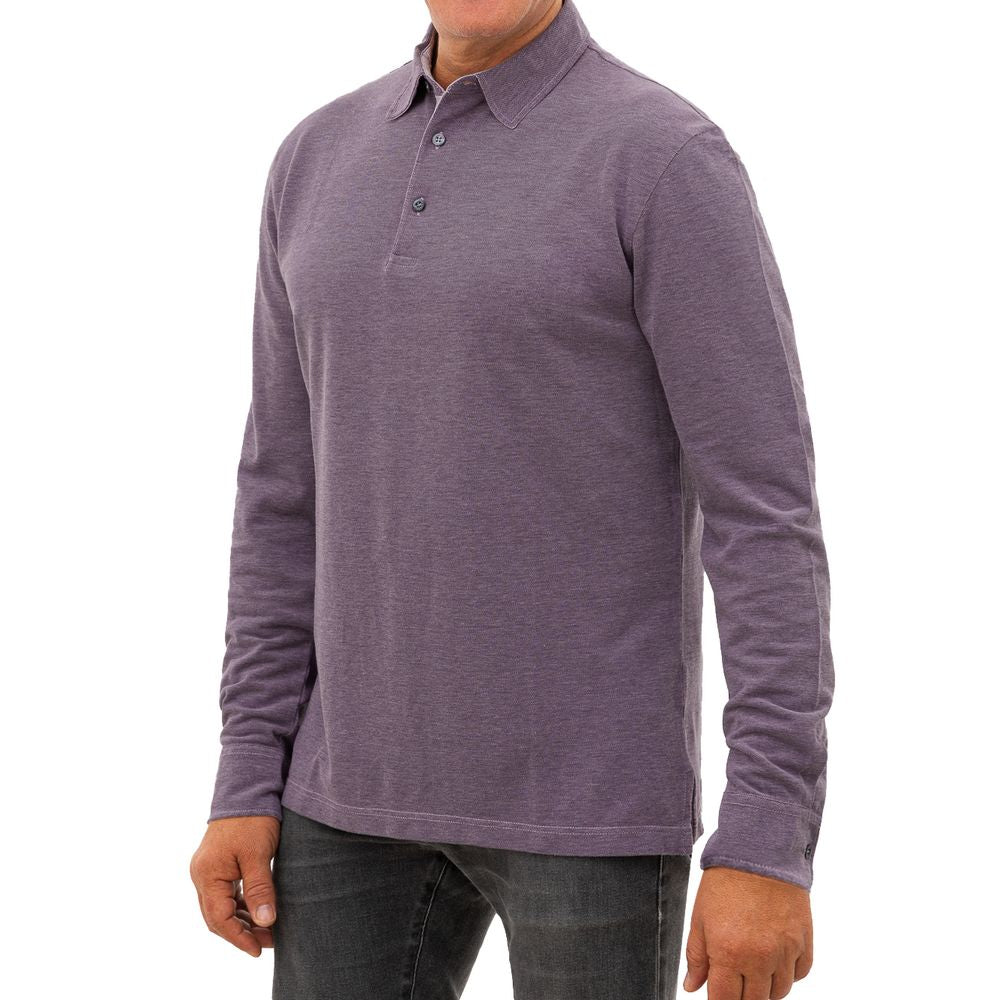 Бавовняна сорочка-поло Corneliani Purple