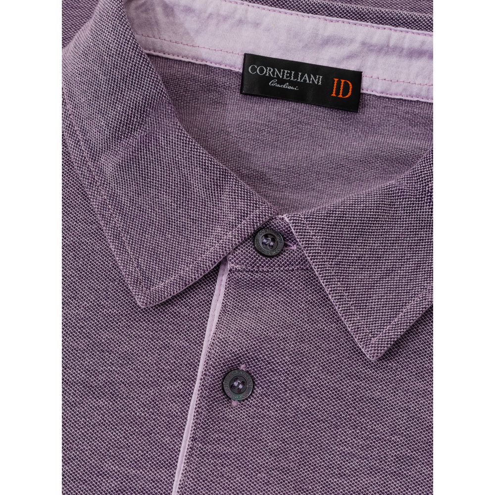 Бавовняна сорочка-поло Corneliani Purple