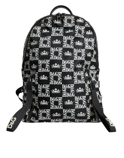 Нейлонова сумка-рюкзак Dolce &amp; Gabbana Black White DG Crown Logo