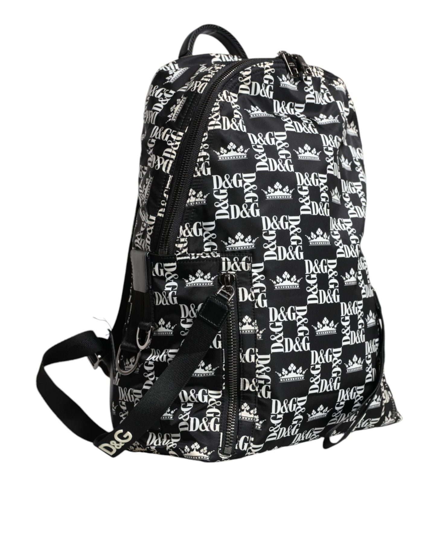 Нейлонова сумка-рюкзак Dolce &amp; Gabbana Black White DG Crown Logo