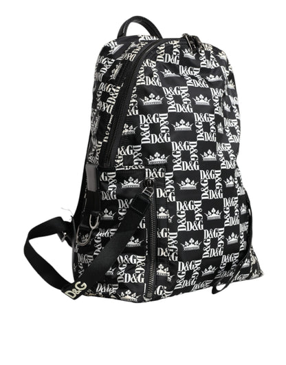 Нейлонова сумка-рюкзак Dolce &amp; Gabbana Black White DG Crown Logo