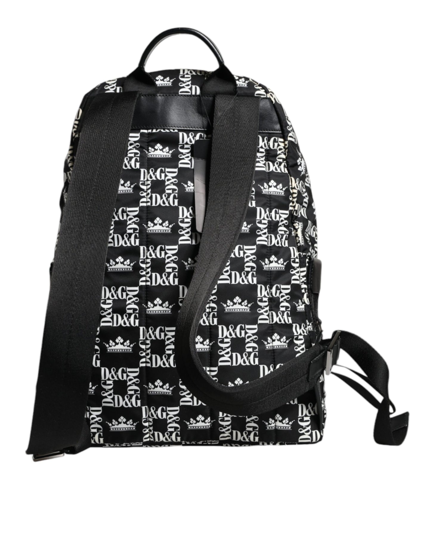 Нейлонова сумка-рюкзак Dolce &amp; Gabbana Black White DG Crown Logo