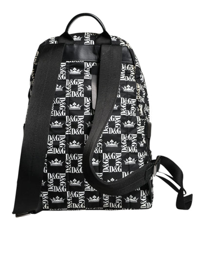 Нейлонова сумка-рюкзак Dolce &amp; Gabbana Black White DG Crown Logo