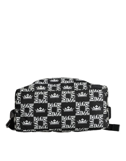 Нейлонова сумка-рюкзак Dolce &amp; Gabbana Black White DG Crown Logo