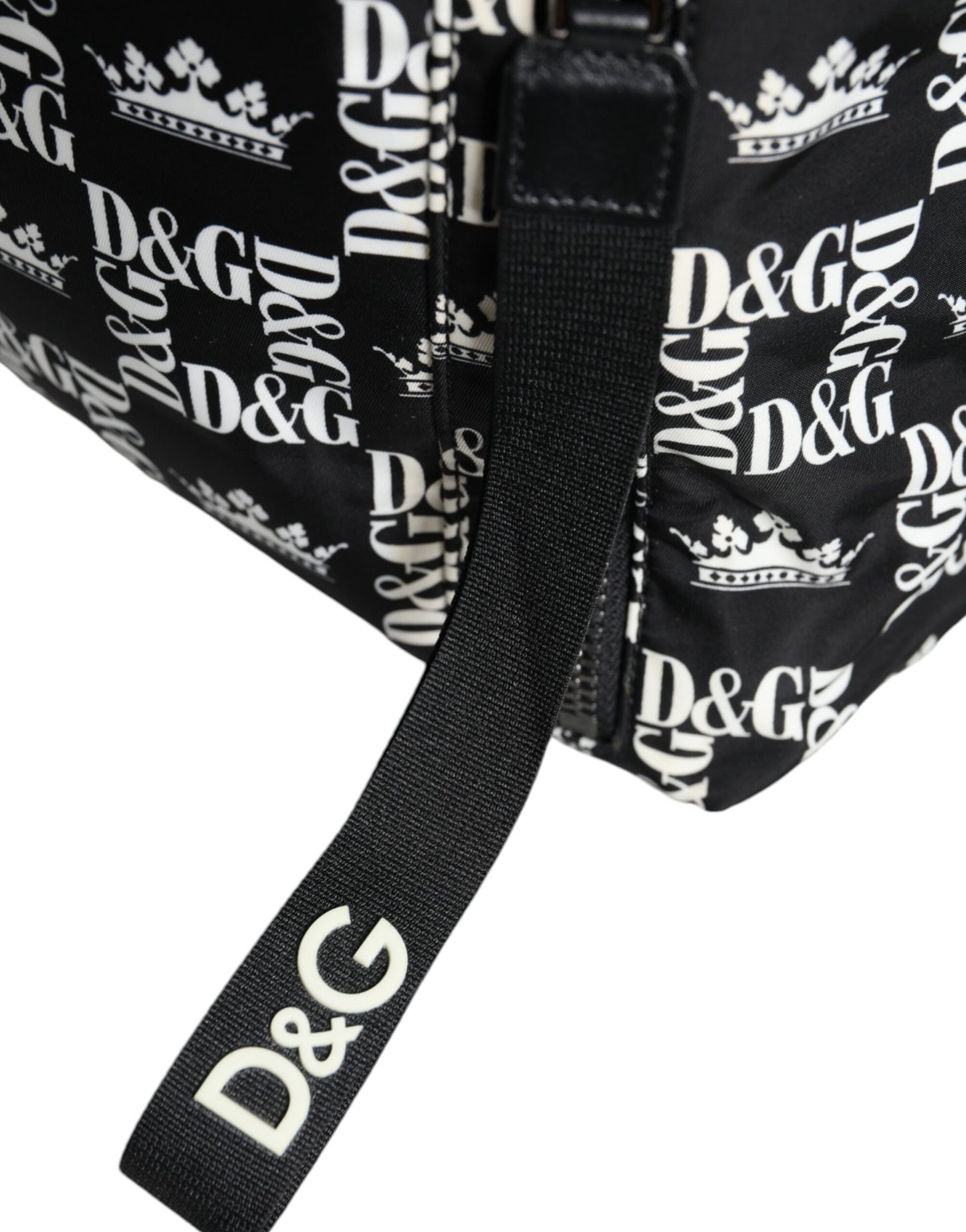 Нейлонова сумка-рюкзак Dolce &amp; Gabbana Black White DG Crown Logo