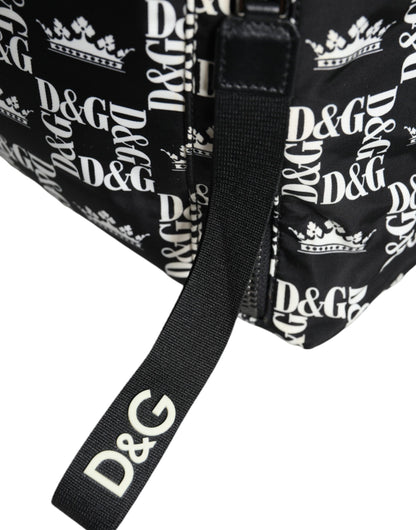 Нейлонова сумка-рюкзак Dolce &amp; Gabbana Black White DG Crown Logo