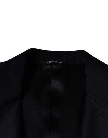 Темно-синій вовняний однобортний піджак Dolce &amp; Gabbana