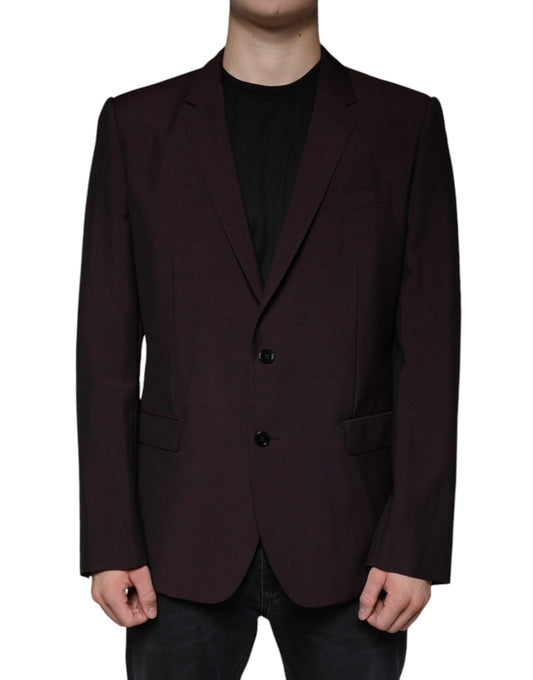 Вовняний однобортний піджак Dolce &amp; Gabbana Bordeaux