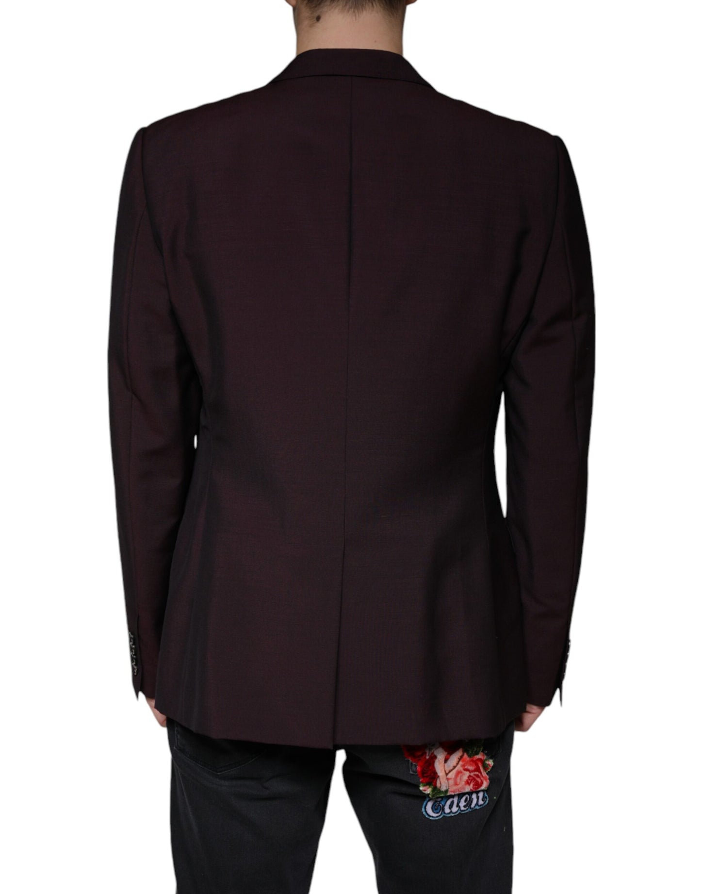 Вовняний однобортний піджак Dolce &amp; Gabbana Bordeaux