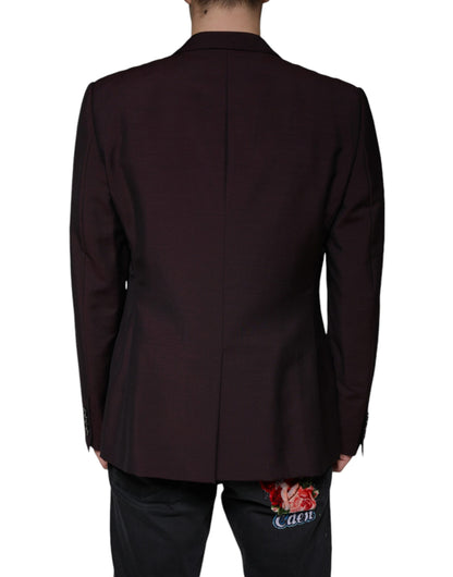 Вовняний однобортний піджак Dolce &amp; Gabbana Bordeaux