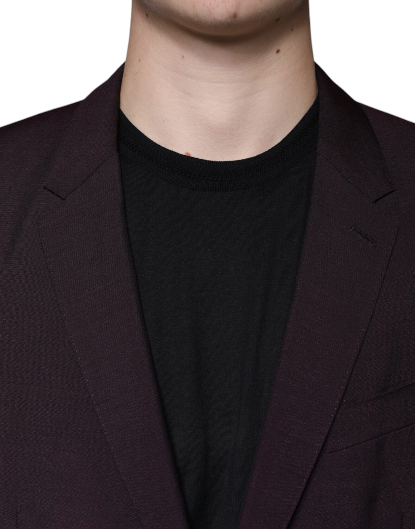 Вовняний однобортний піджак Dolce &amp; Gabbana Bordeaux