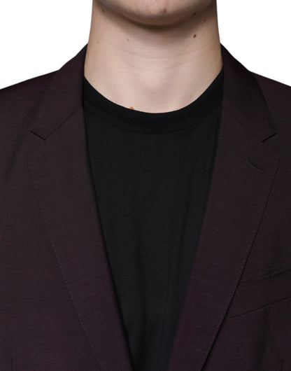 Вовняний однобортний піджак Dolce &amp; Gabbana Bordeaux