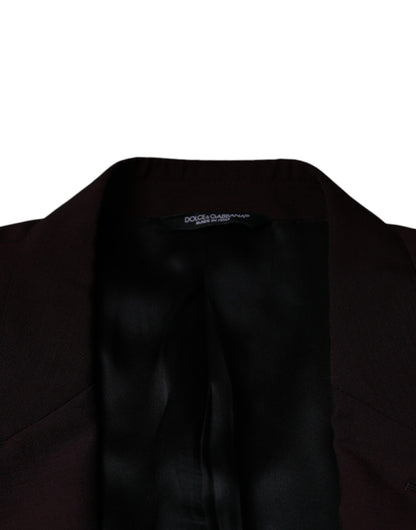 Вовняний однобортний піджак Dolce &amp; Gabbana Bordeaux
