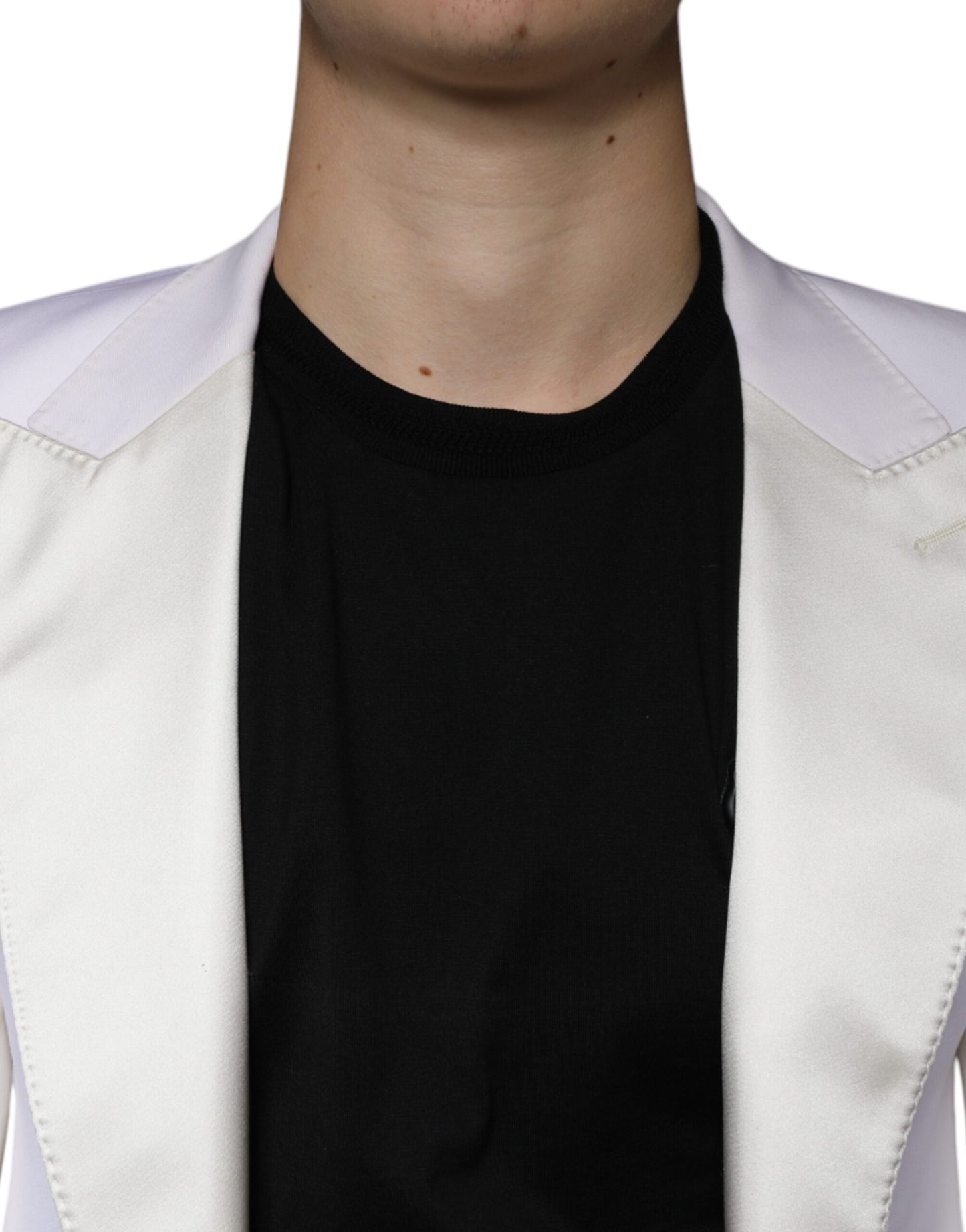 Однобортний піджак Dolce &amp; Gabbana Off White Wool