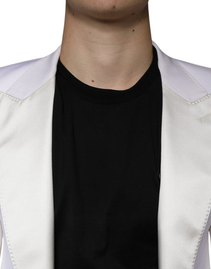 Однобортний піджак Dolce &amp; Gabbana Off White Wool