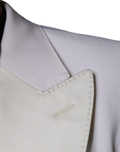 Однобортний піджак Dolce &amp; Gabbana Off White Wool