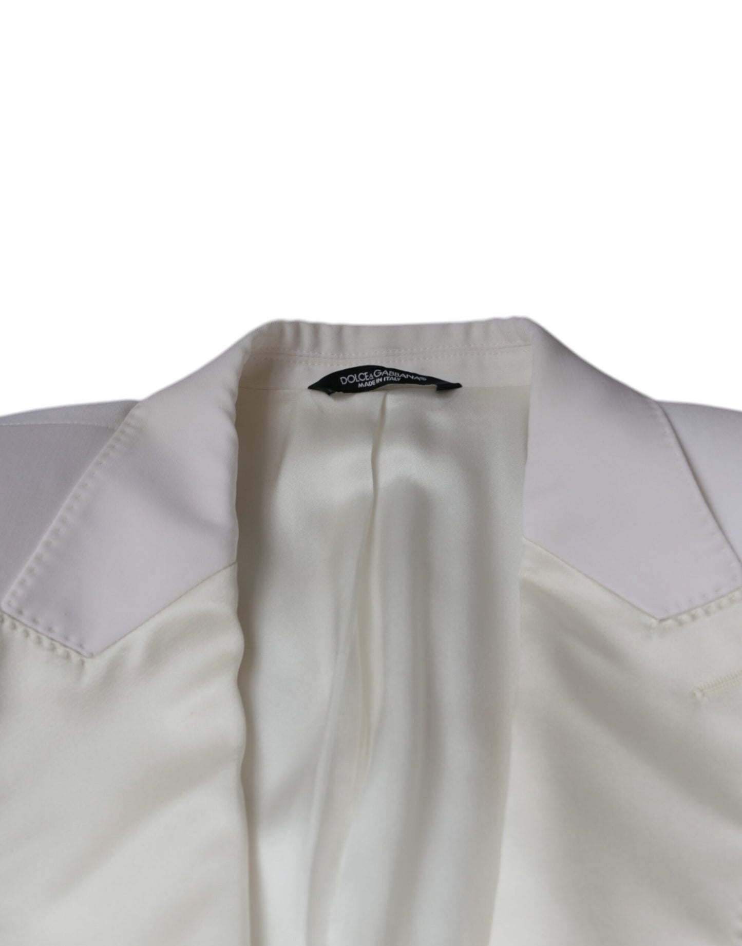 Однобортний піджак Dolce &amp; Gabbana Off White Wool