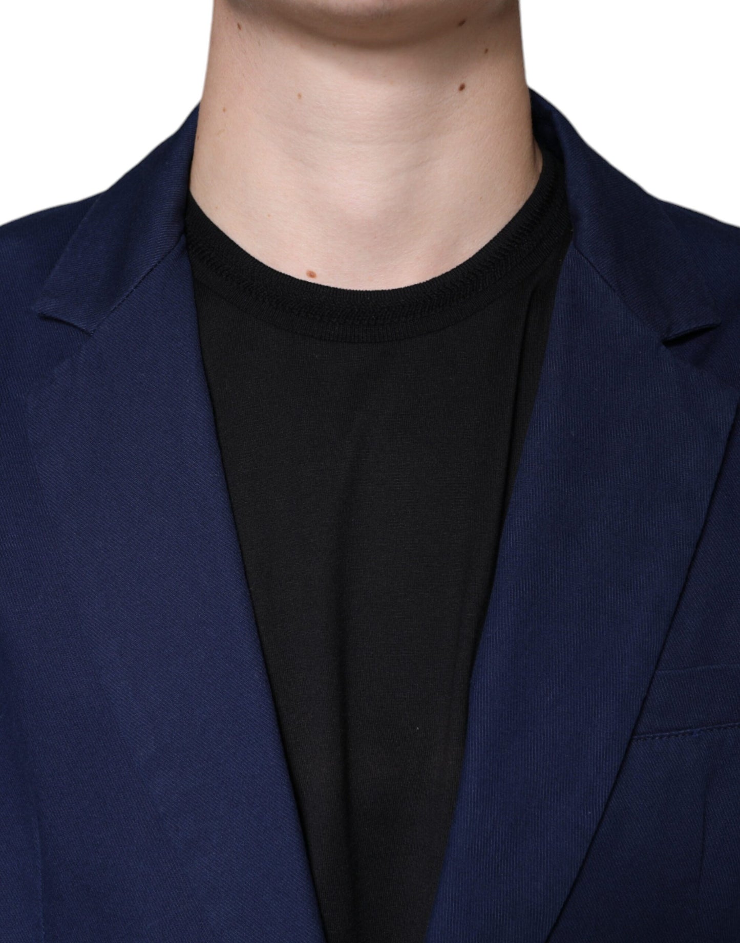 Синій однобортний піджак Dolce &amp; Gabbana Notch
