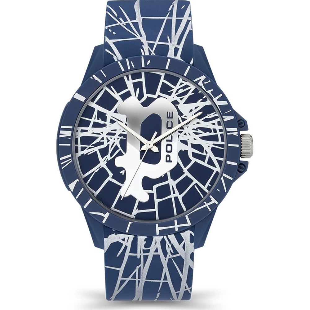 Силіконовий годинник Police Blue