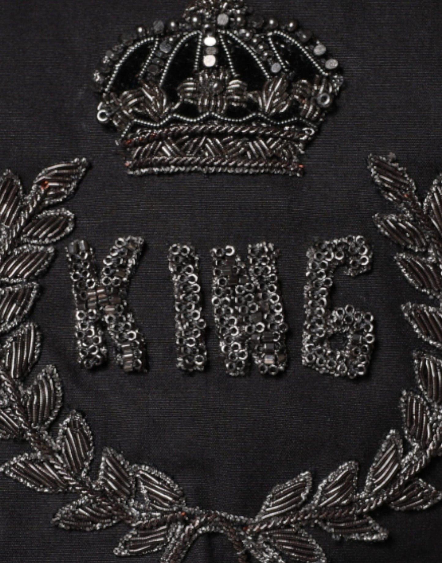 Вишита золота сорочка Dolce &amp; Gabbana Black King Crown