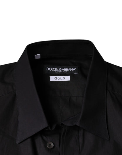 Вишита золота сорочка Dolce &amp; Gabbana Black King Crown