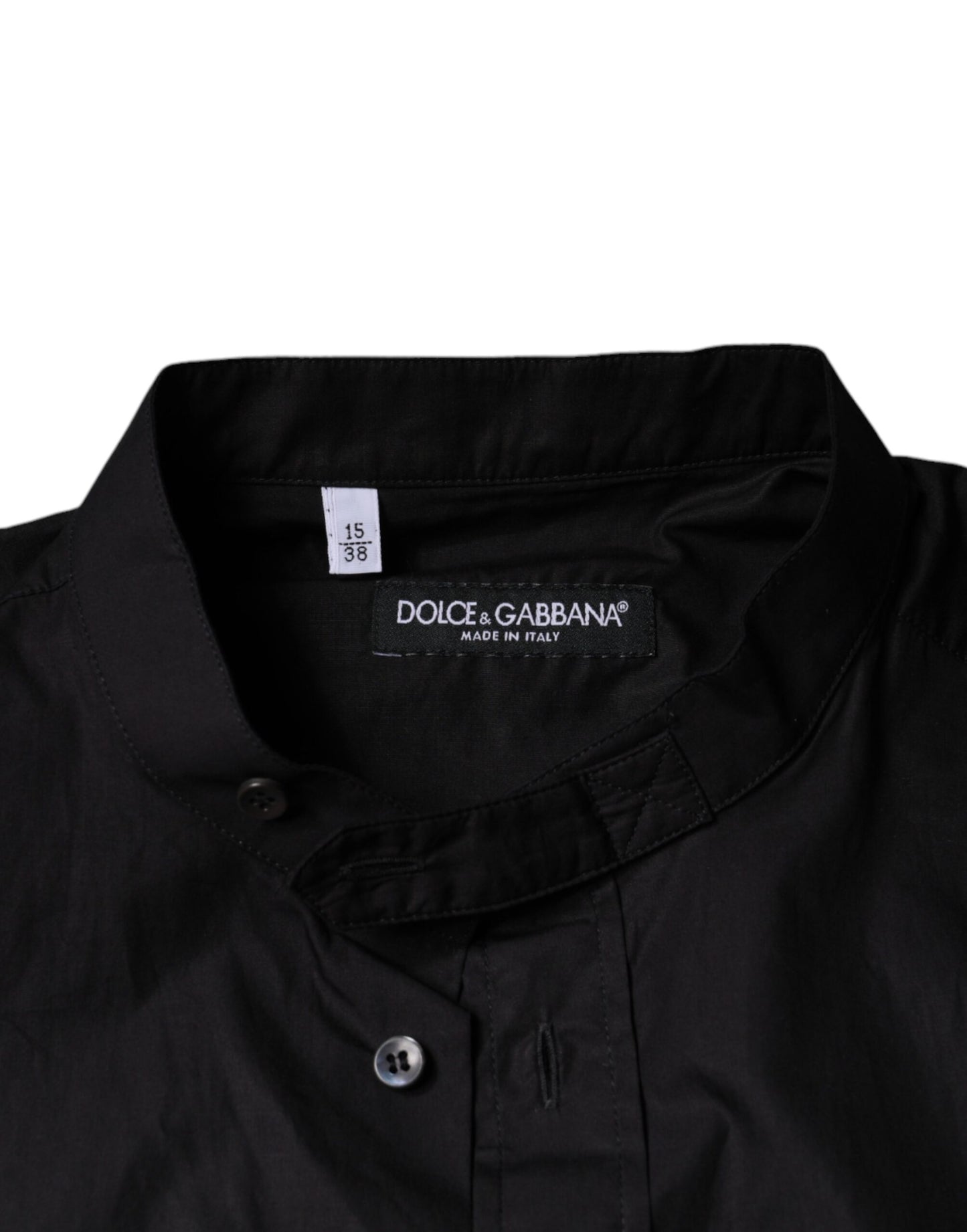 Чорна бавовняна чоловіча повсякденна сорочка на гудзиках Dolce &amp; Gabbana
