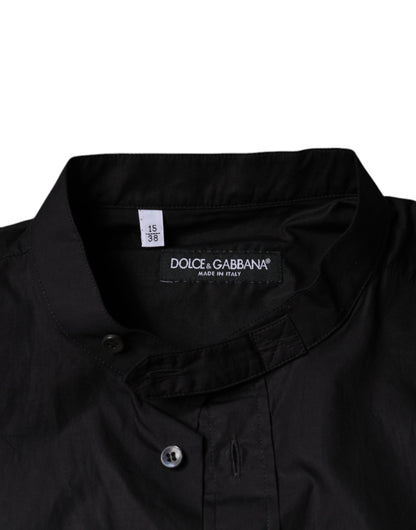 Чорна бавовняна чоловіча повсякденна сорочка на гудзиках Dolce &amp; Gabbana