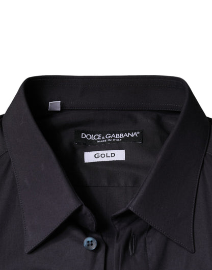 Dolce &amp; Gabbana. Чорна бавовняна стрейчева сукня. ЗОЛОТА Урочиста сорочка