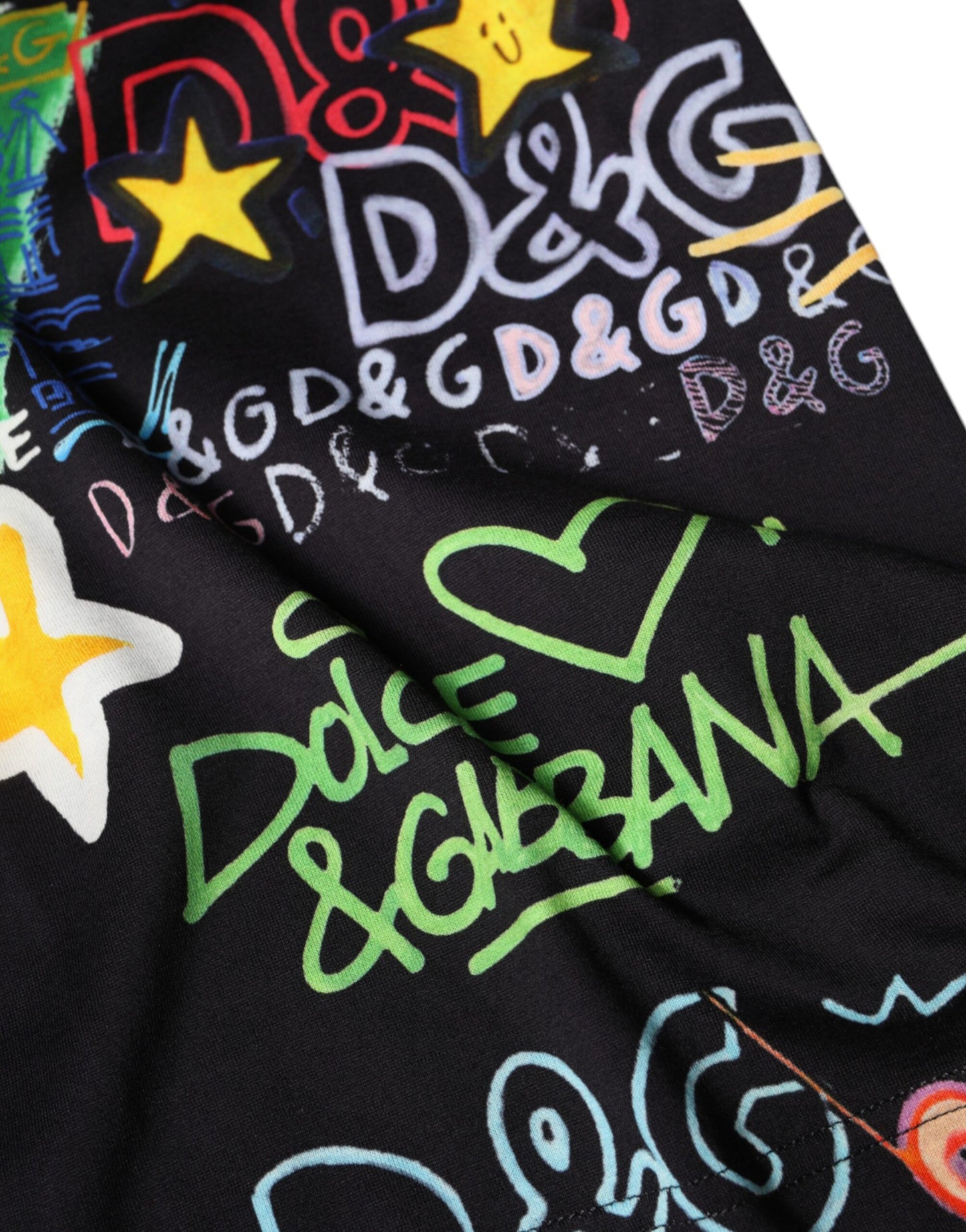 Бавовняна футболка з круглим вирізом Dolce &amp; Gabbana із багатобарвним графічним принтом