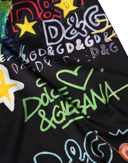 Бавовняна футболка з круглим вирізом Dolce &amp; Gabbana із багатобарвним графічним принтом