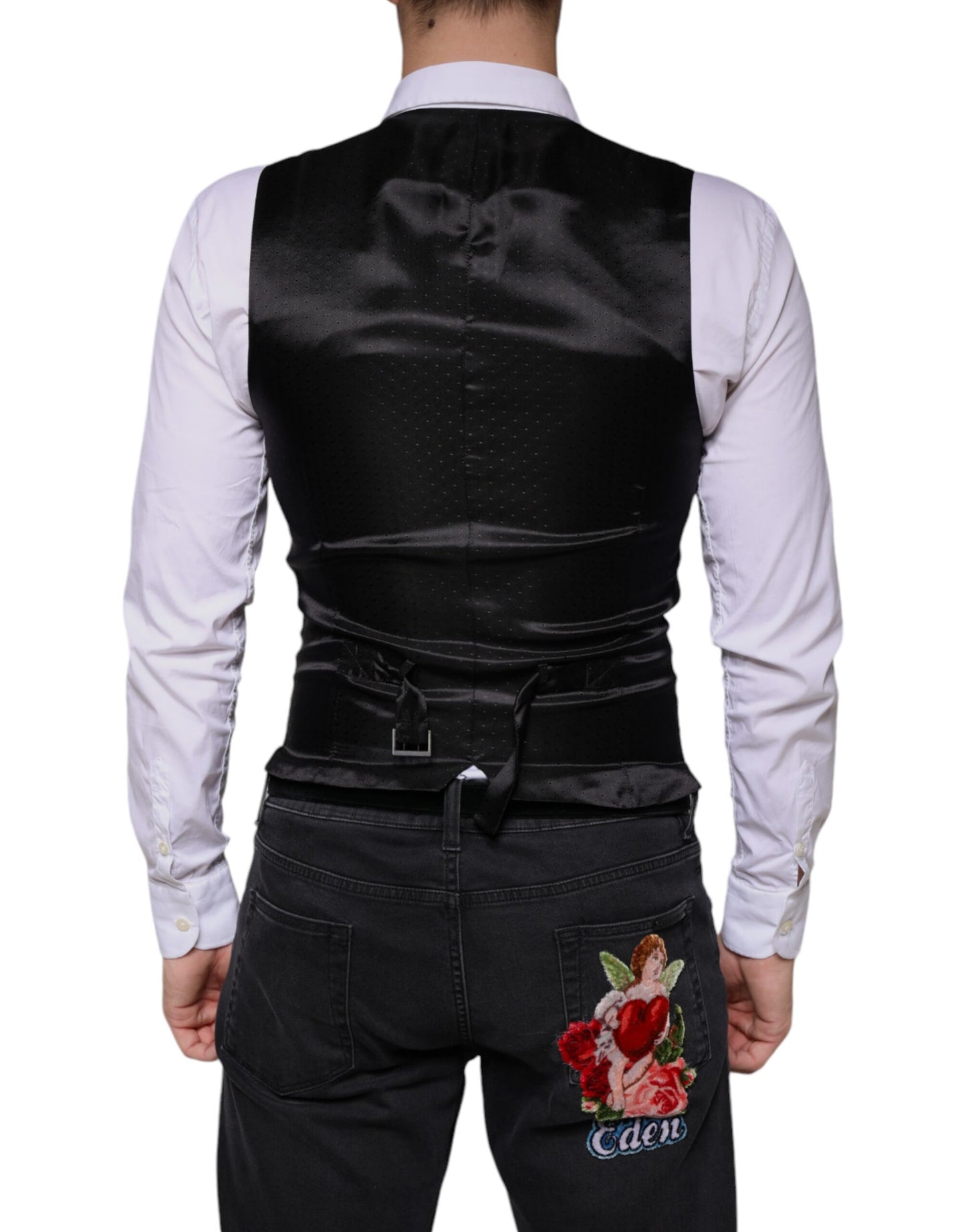 Dolce &amp; Gabbana. Чорна вовняна жилетка. Урочистий жилет