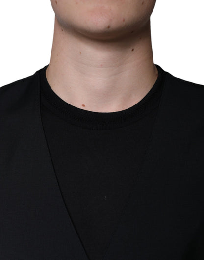 Dolce &amp; Gabbana. Чорна вовняна офіційна сукня. Чоловіча жилетка