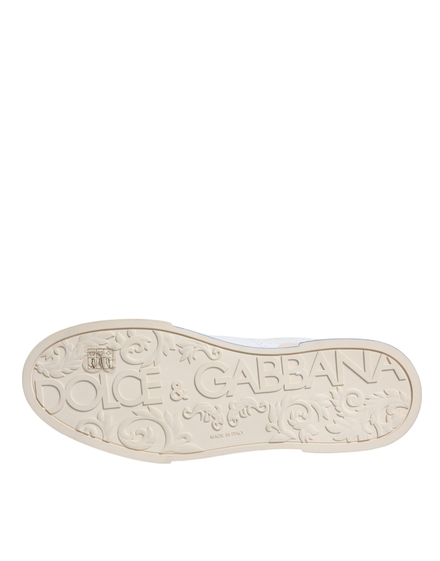 Dolce &amp; Gabbana білі сині перфоровані низькі кросівки