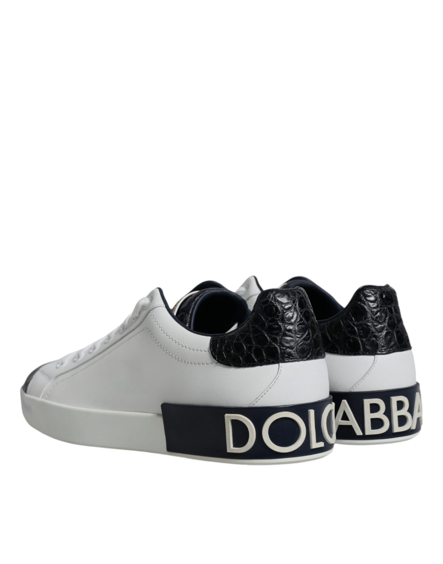 Білі шкіряні кросівки Dolce &amp; Gabbana з логотипом Portofino