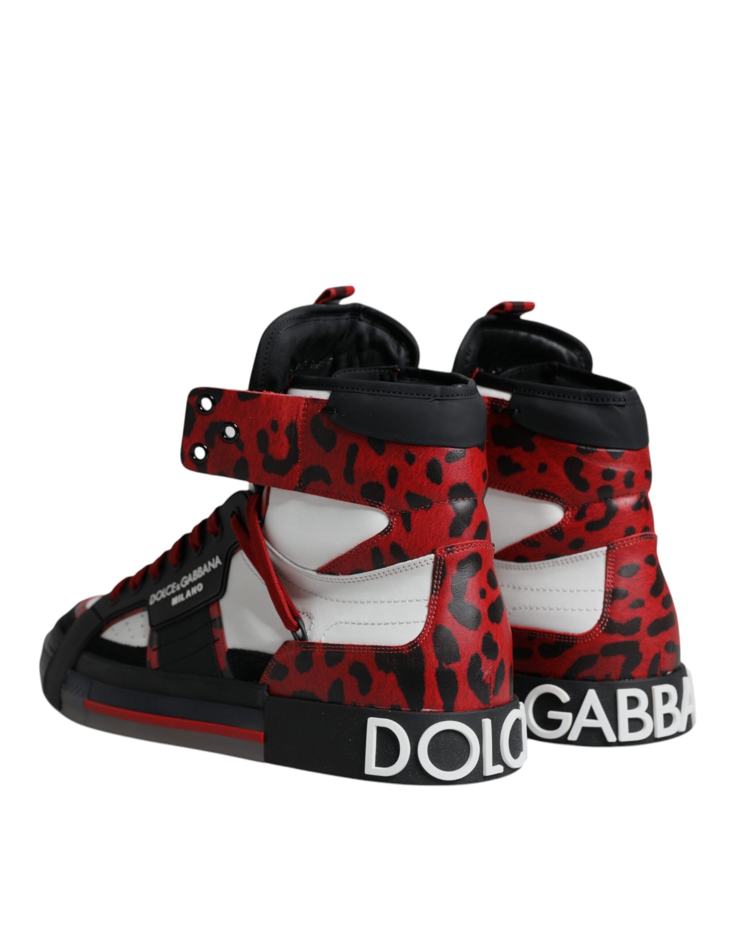 Багатоколірні шкіряні високі кросівки Dolce &amp; Gabbana