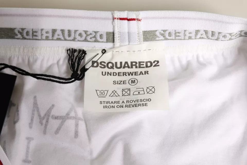 Dsquared² Біла бавовняна еластична нижня білизна для жінок із середньою талією