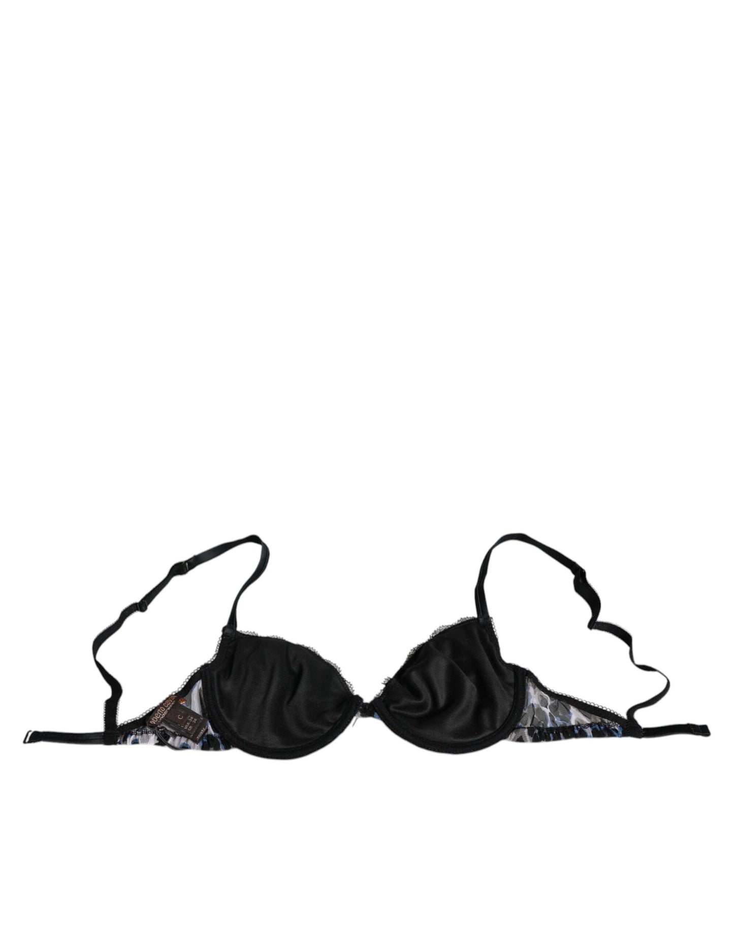 Білий бюстгальтер Roberto Cavalli з леопардовим пуш-апом Reggiseno