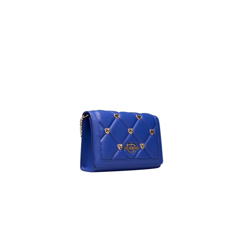 Синя поліетиленова жіноча сумка через плече Love Moschino